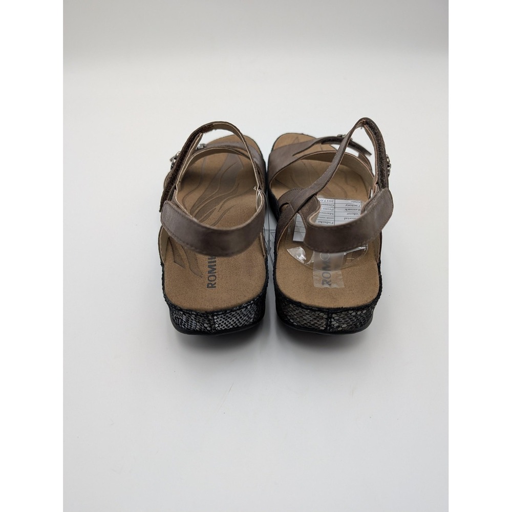 Romika Shoes Womens Size 6.5 Brown‎ Slingback Sandals Comfort Medallion 11054 - Picture 4 of 8